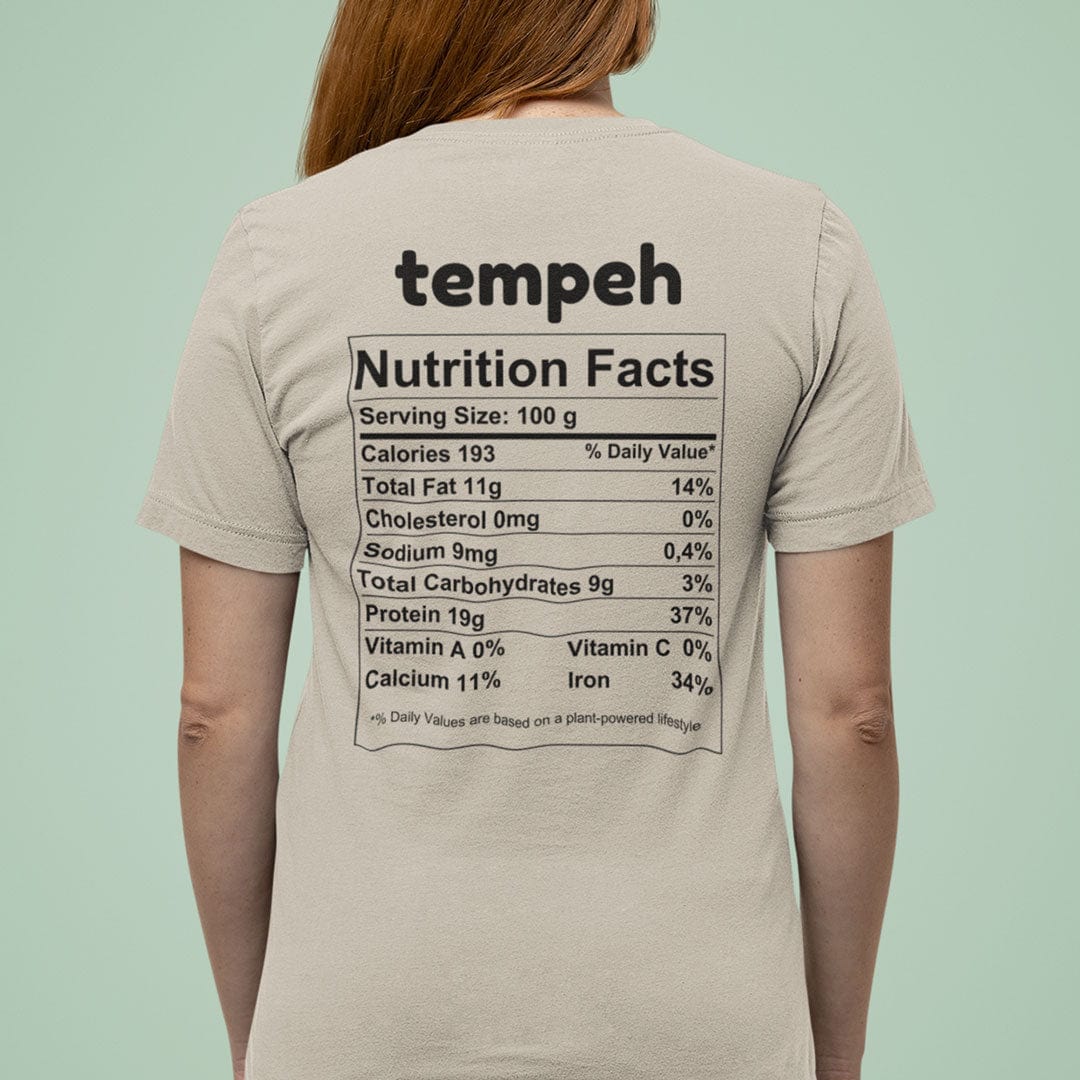 Tempeh Nutrition Facts - Back T-Shirt