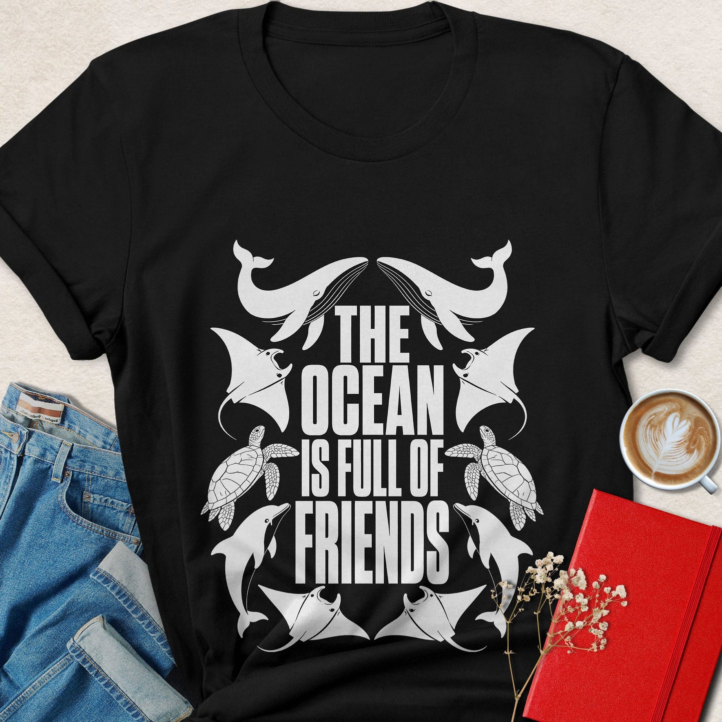 The Ocean Is Full of Friends Vegan T-Shirt