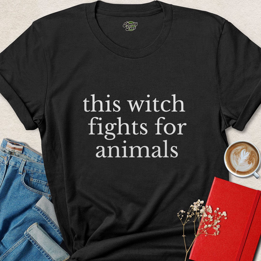 This Witch Fights for Animals Shirt – Vegan Magic Statement Tee