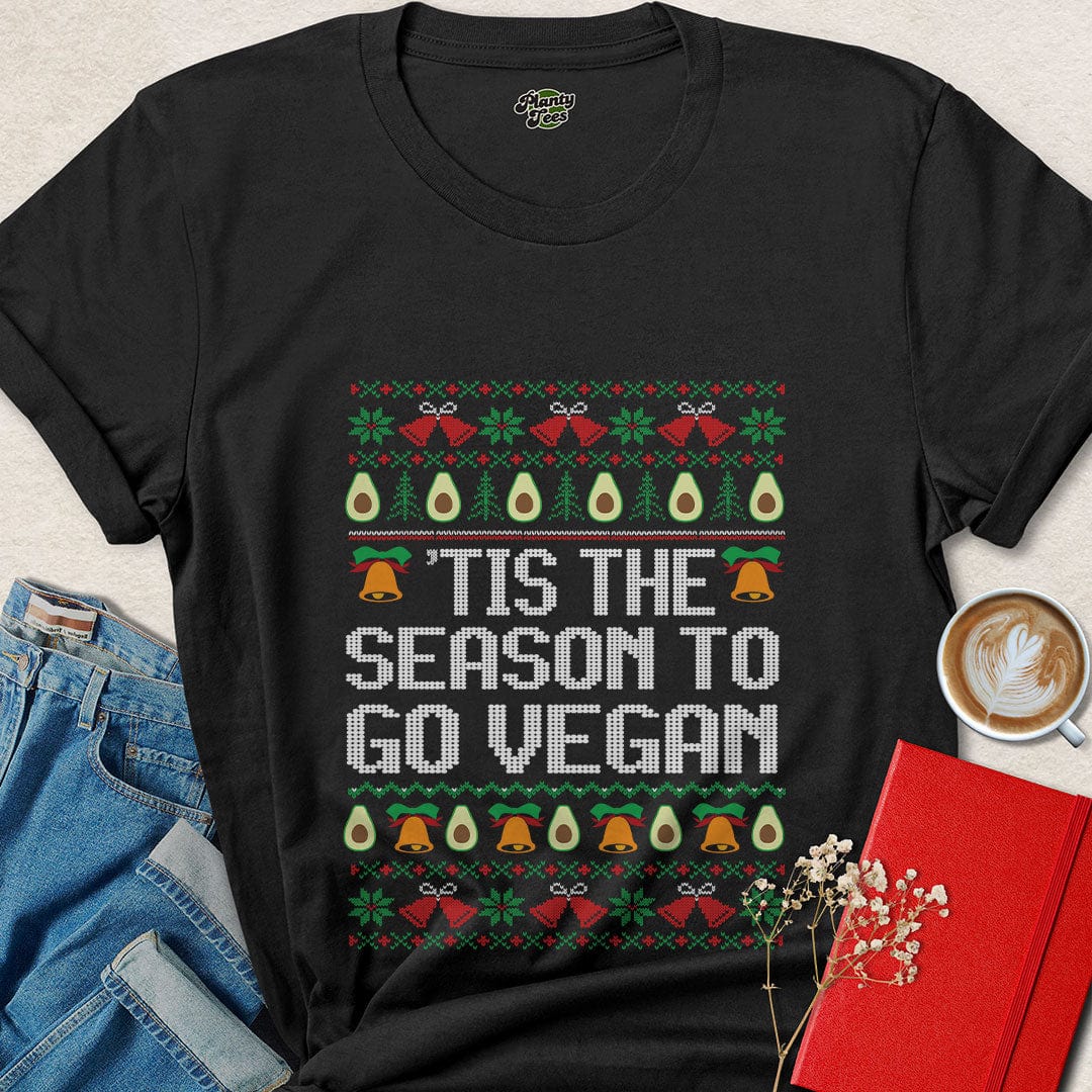 Tis the Season to Go Vegan Shirt – Funny Plant-Based Holiday Tee