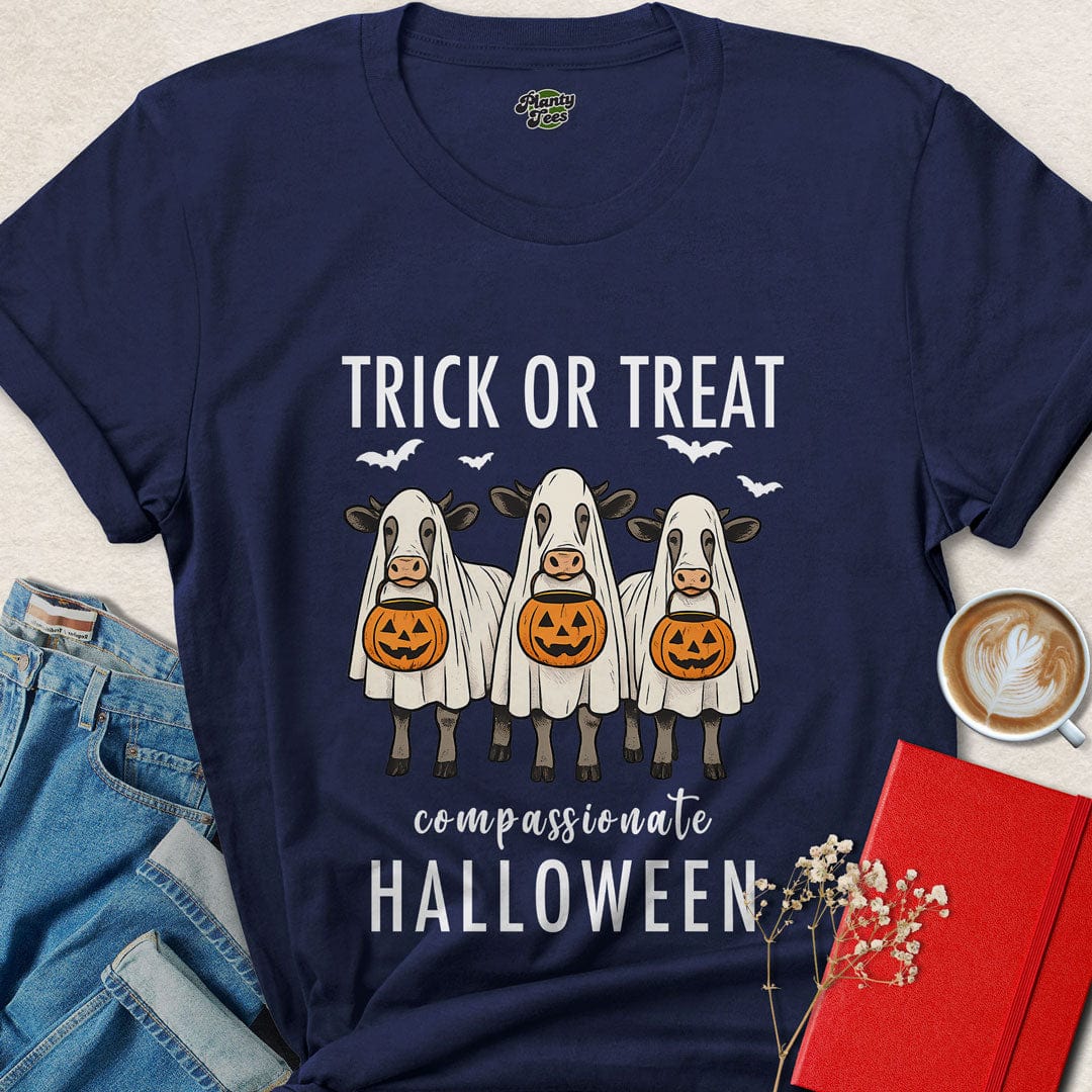 Trick or Treat Compassionate Halloween Vegan T-Shirt