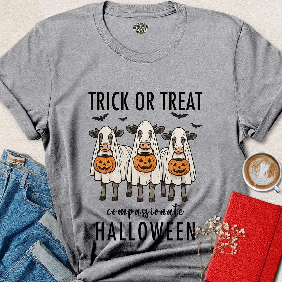 Trick or Treat Compassionate Halloween Vegan T-Shirt
