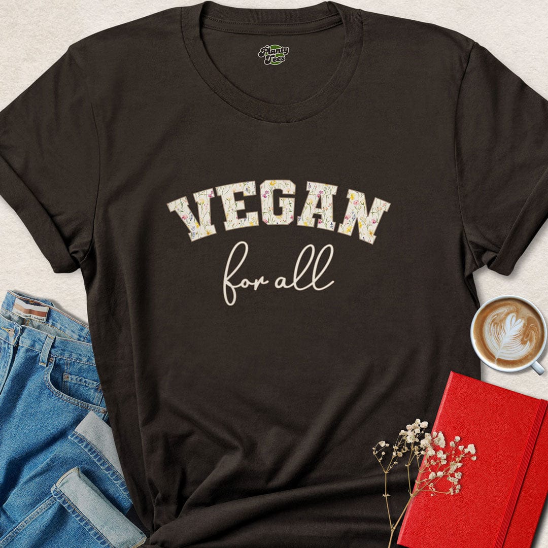 Vegan For All Floral T-Shirt