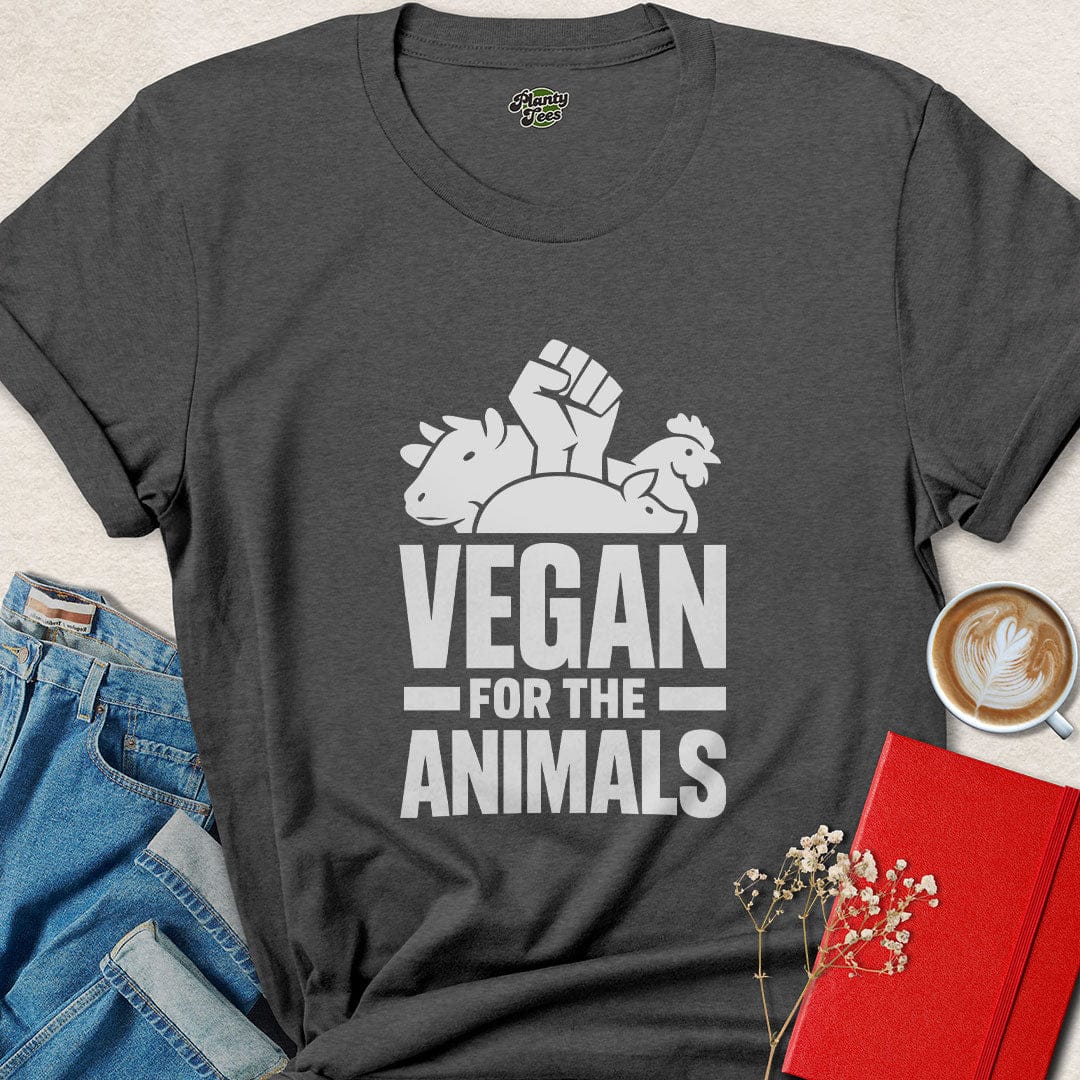 Vegan For the Animals Shirt – Bold Animal Rights Tee for Ethical Activists