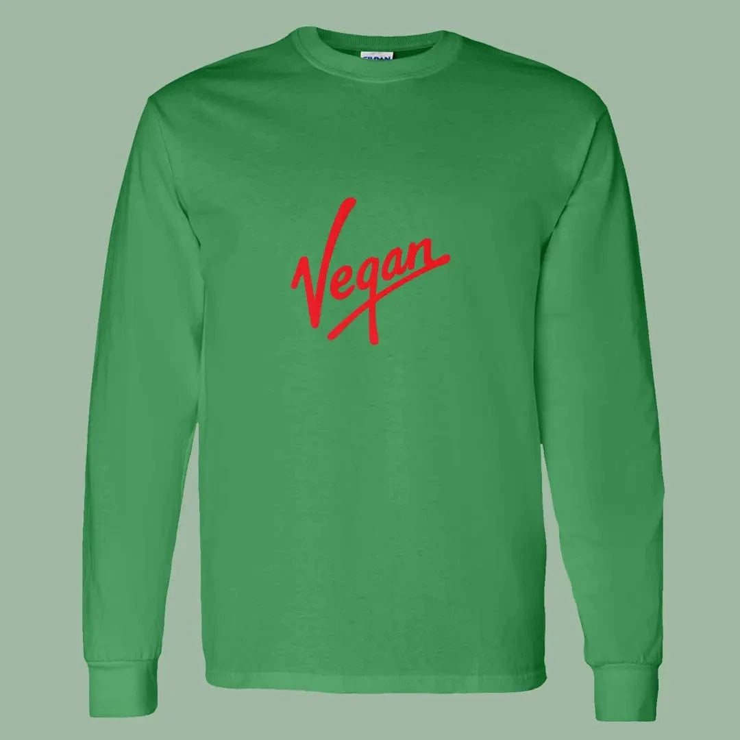 Vegan Logo Long Sleeve Shirt – Bold Plant-Based Lifestyle Tee