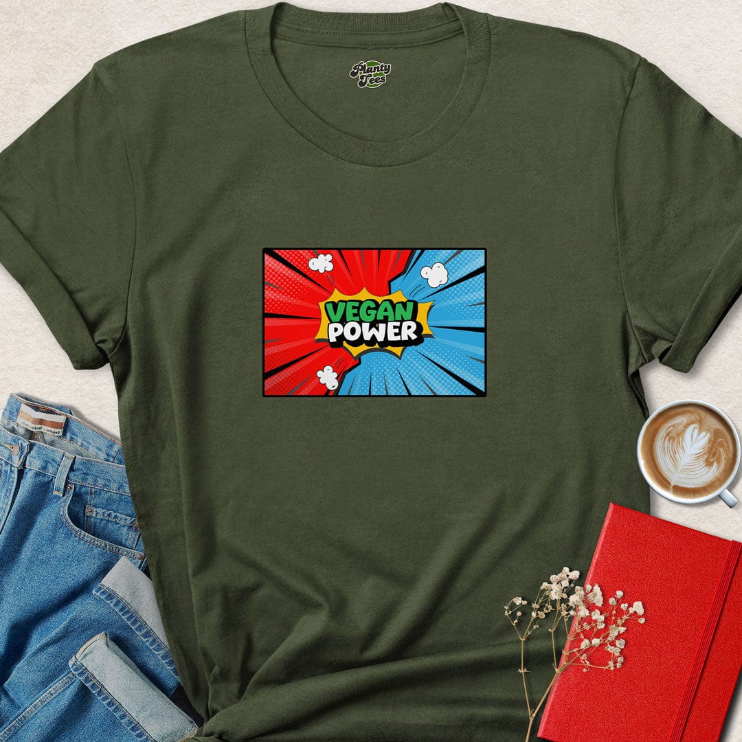 Vegan Power Comic Book T-Shirt
