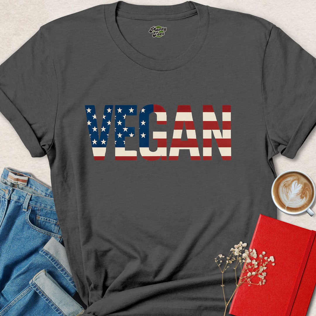Vegan USA Patriotic T-Shirt