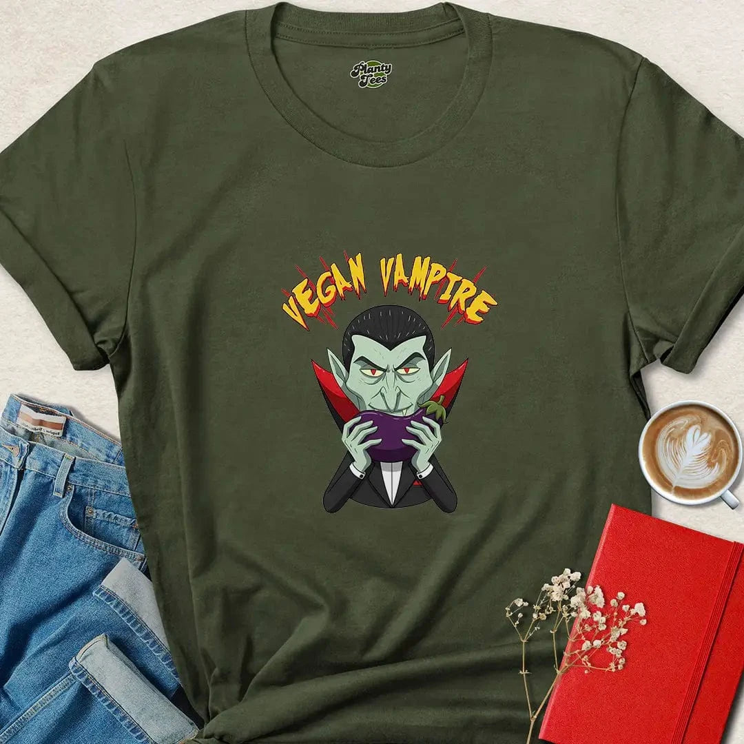 Vegan Vampire Halloween Vegan T-Shirt