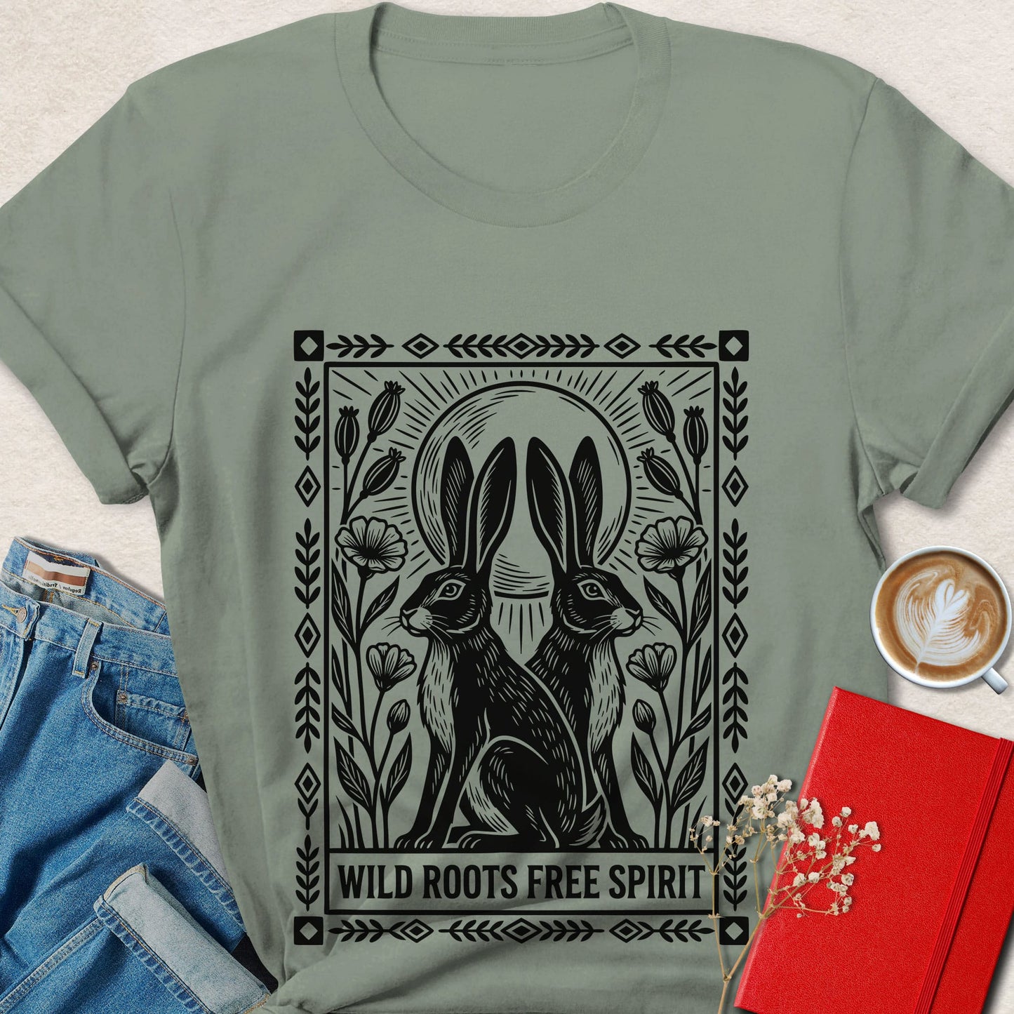 Wild Roots Free Spirit Shirt | Boho Nature Graphic Tee
