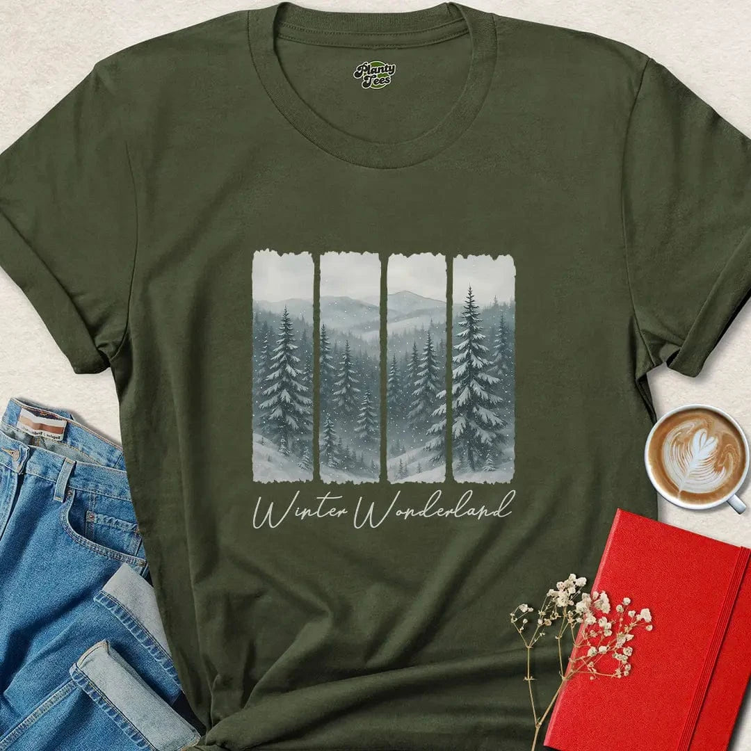 Winter Wonderland Vegan Shirt – Ethical Nature Lover Tee
