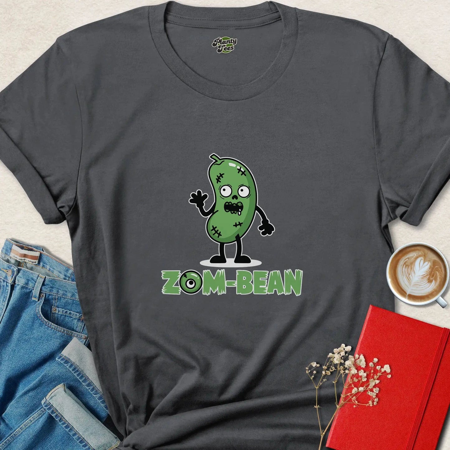 Zom-Bean Halloween Vegan T-Shirt