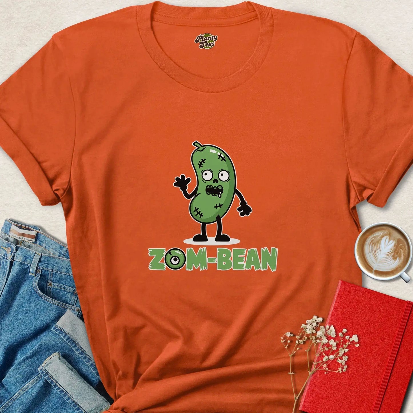 Zom-Bean Halloween Vegan T-Shirt