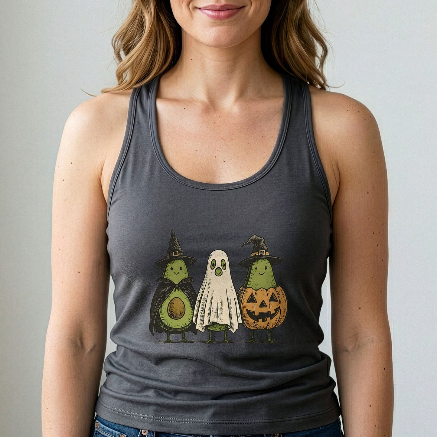 Avocado Halloween Vegan Tank Top Cute Plant Based Apparel