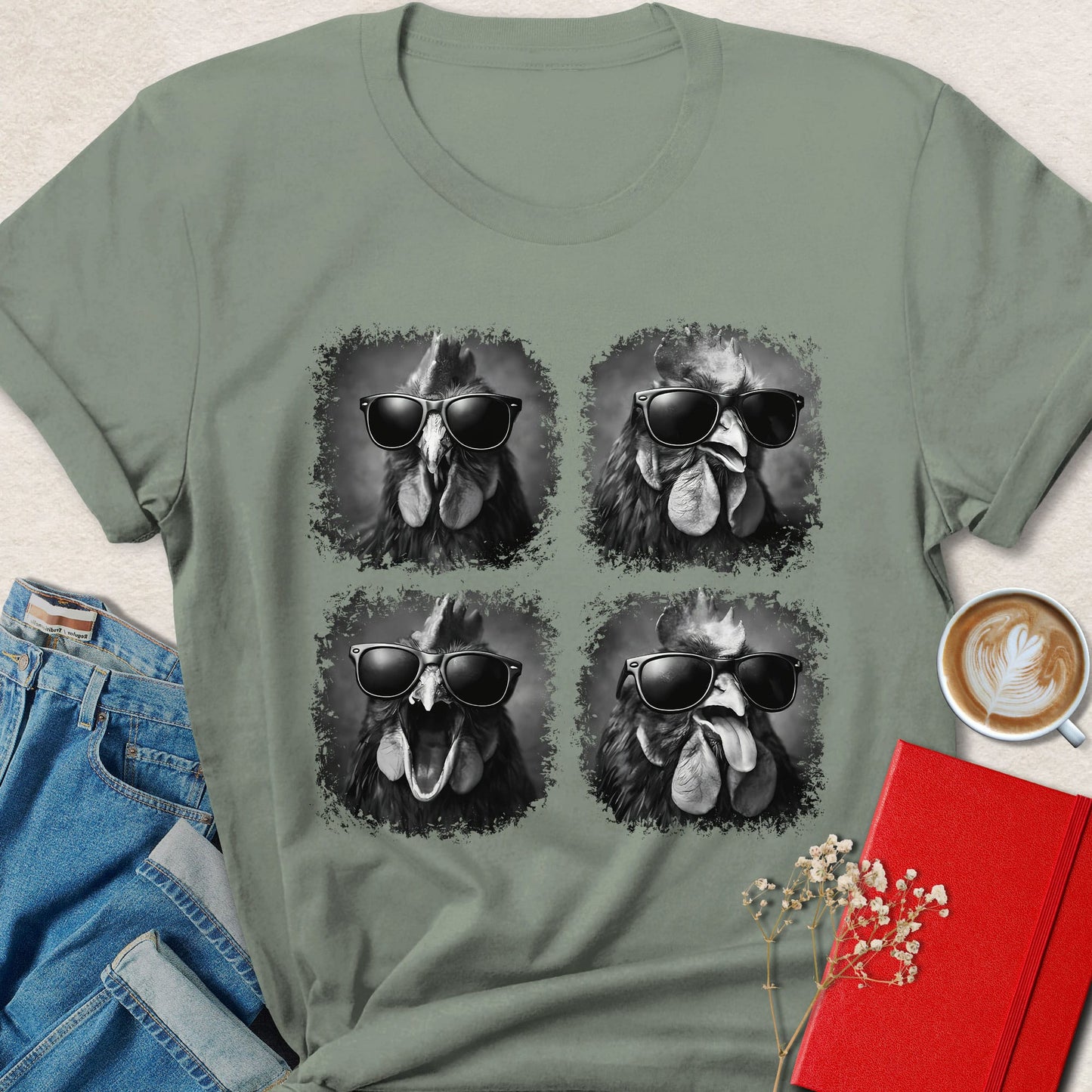 Funny Chicken Vegan Shirt Animal Lover Plant Based Graphic Tee