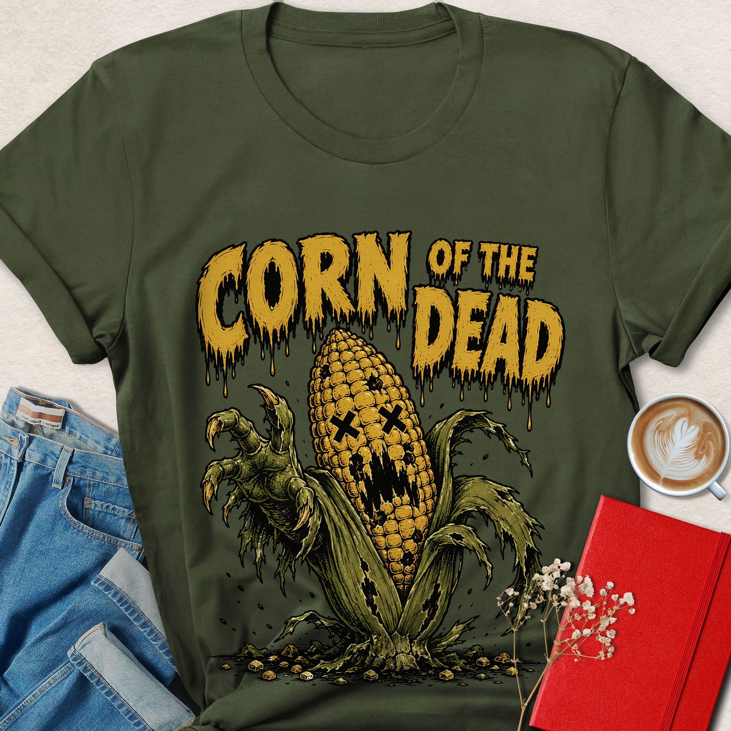 Corn of the Dead Funny Halloween Horror T-Shirt
