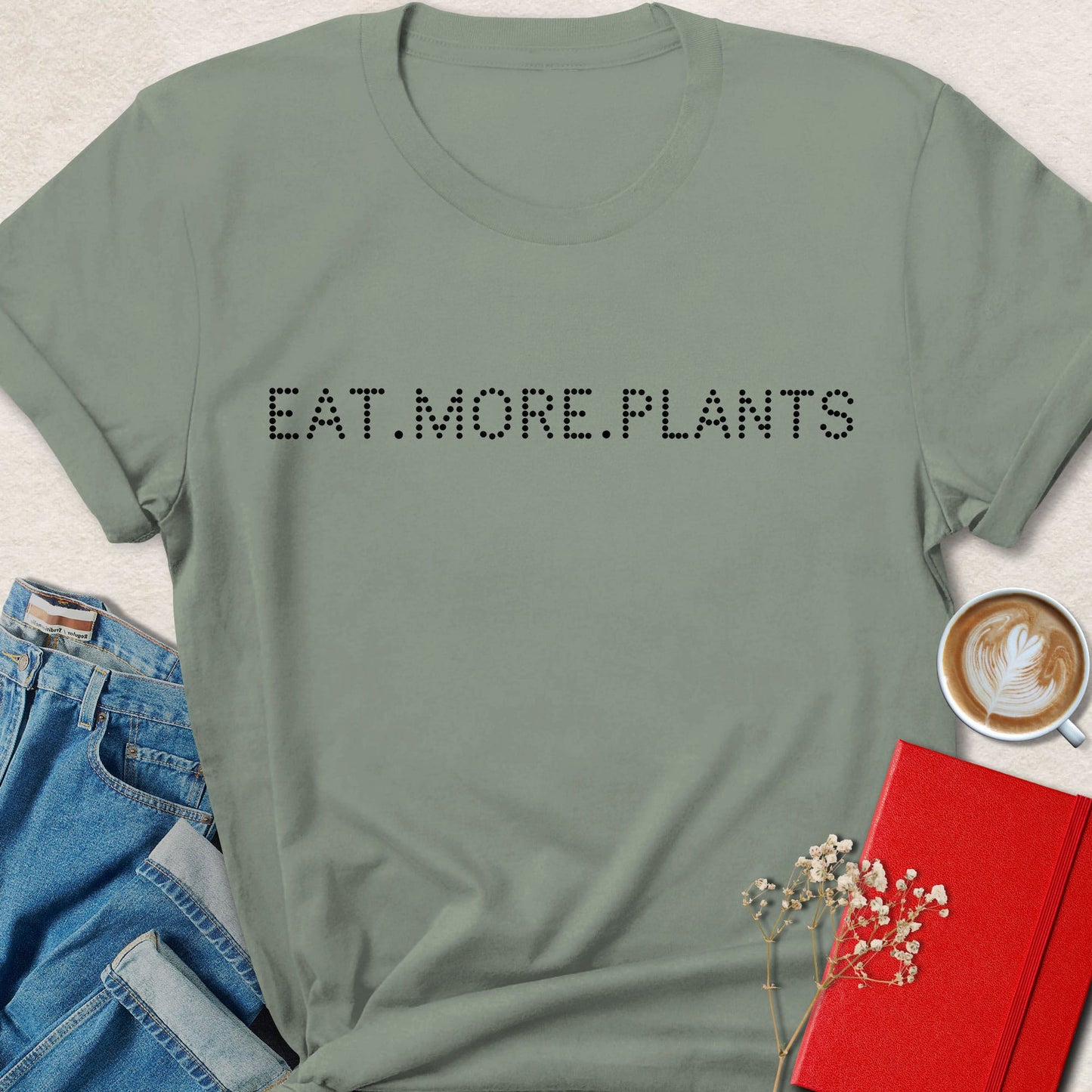 Eat More Plants Dotted T-Shirt