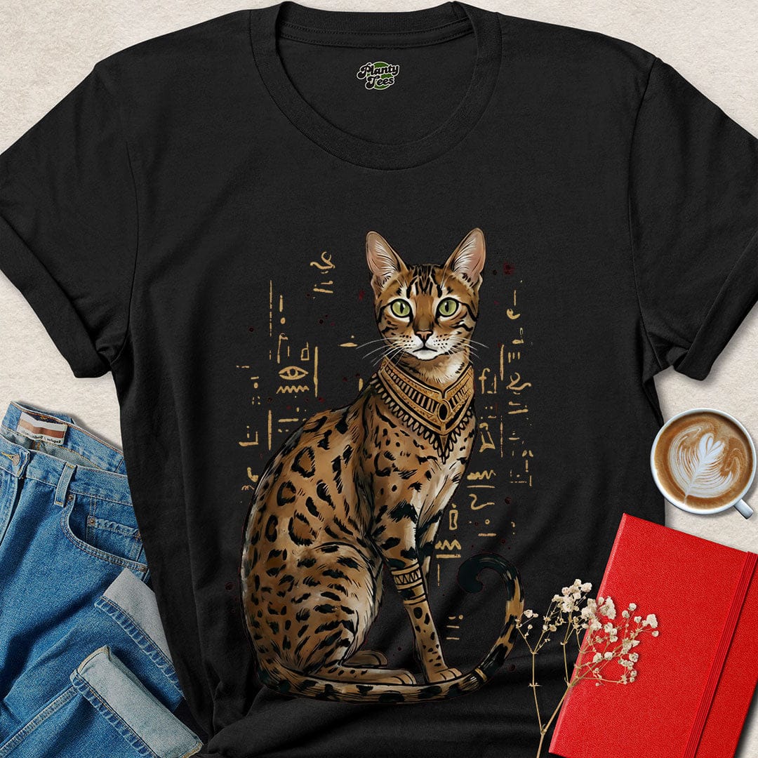 Egyptian Cat T-Shirt | Mythical Cat Tee for Animal Lovers – Order Now
