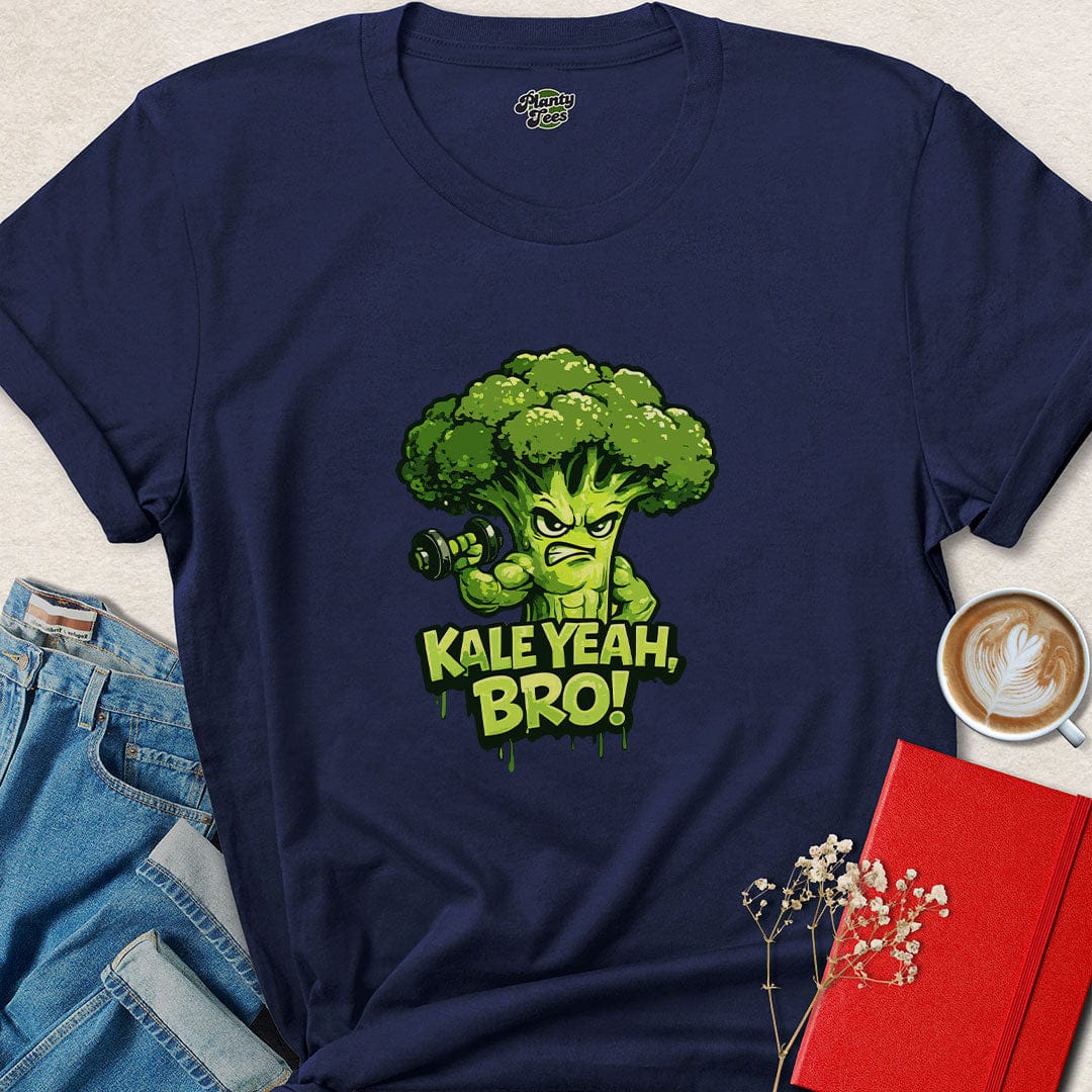 Kale Yeah Bro Vegan Gym Tee – Funny Plant-Based Workout Shirt