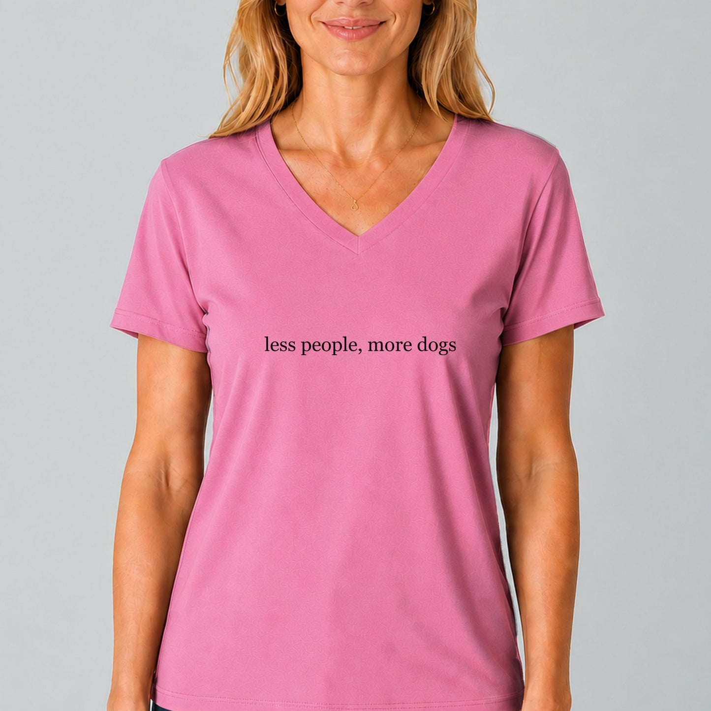 Less People, More Dogs V-Neck T-Shirt