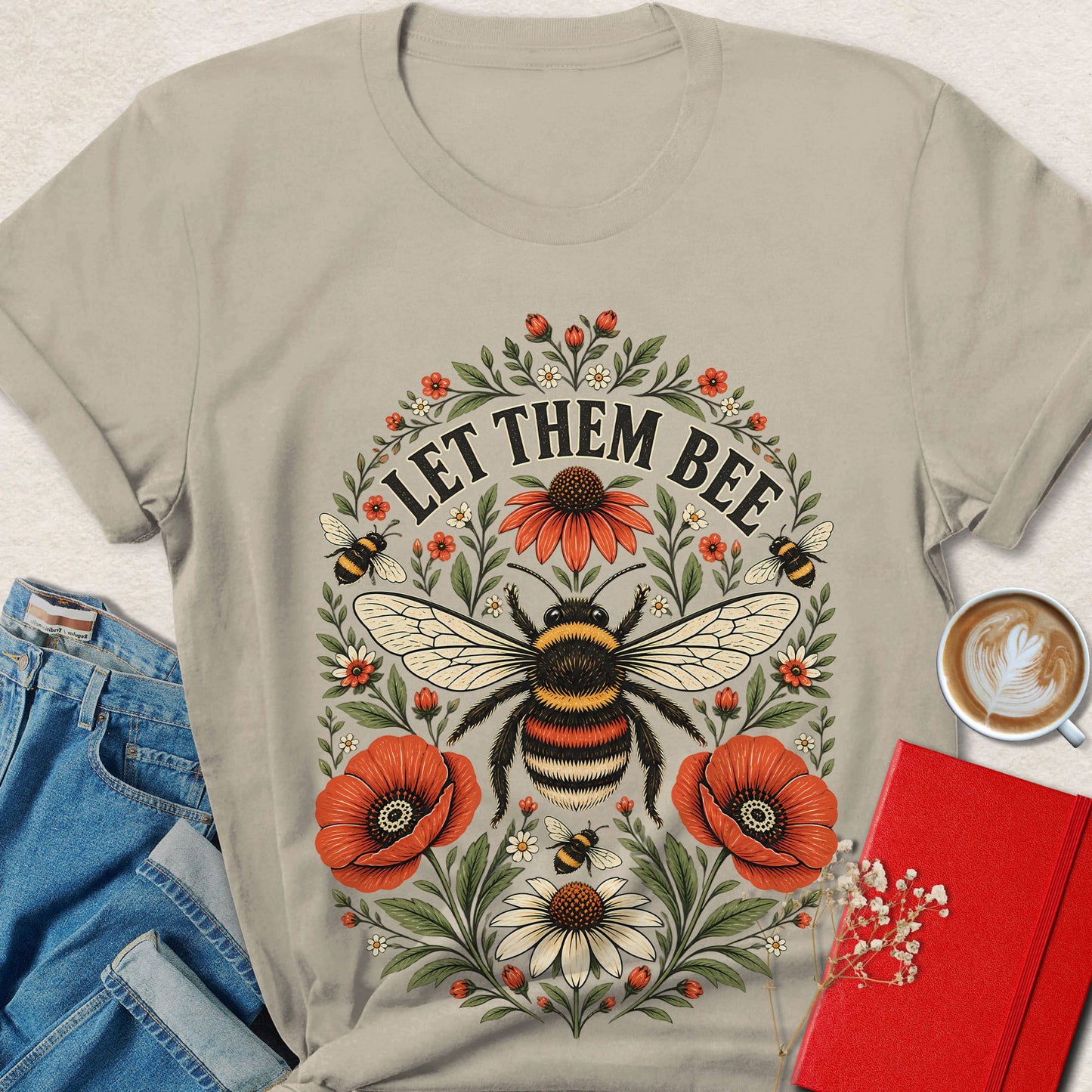 Let Them Bee Floral T-Shirt