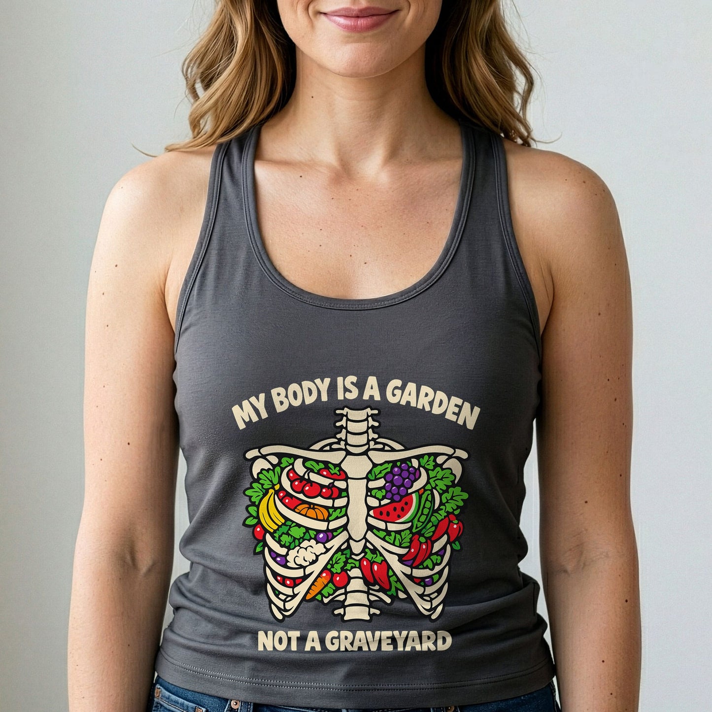 My Body Is A Garden Not A Graveyard Vegan Tank Top