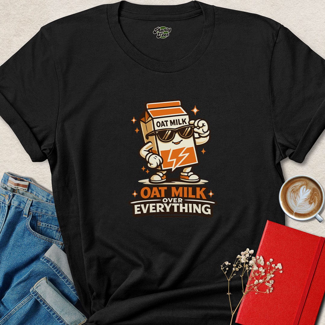 Oat Milk Lover Shirt – Vegan Coffee Graphic Tee