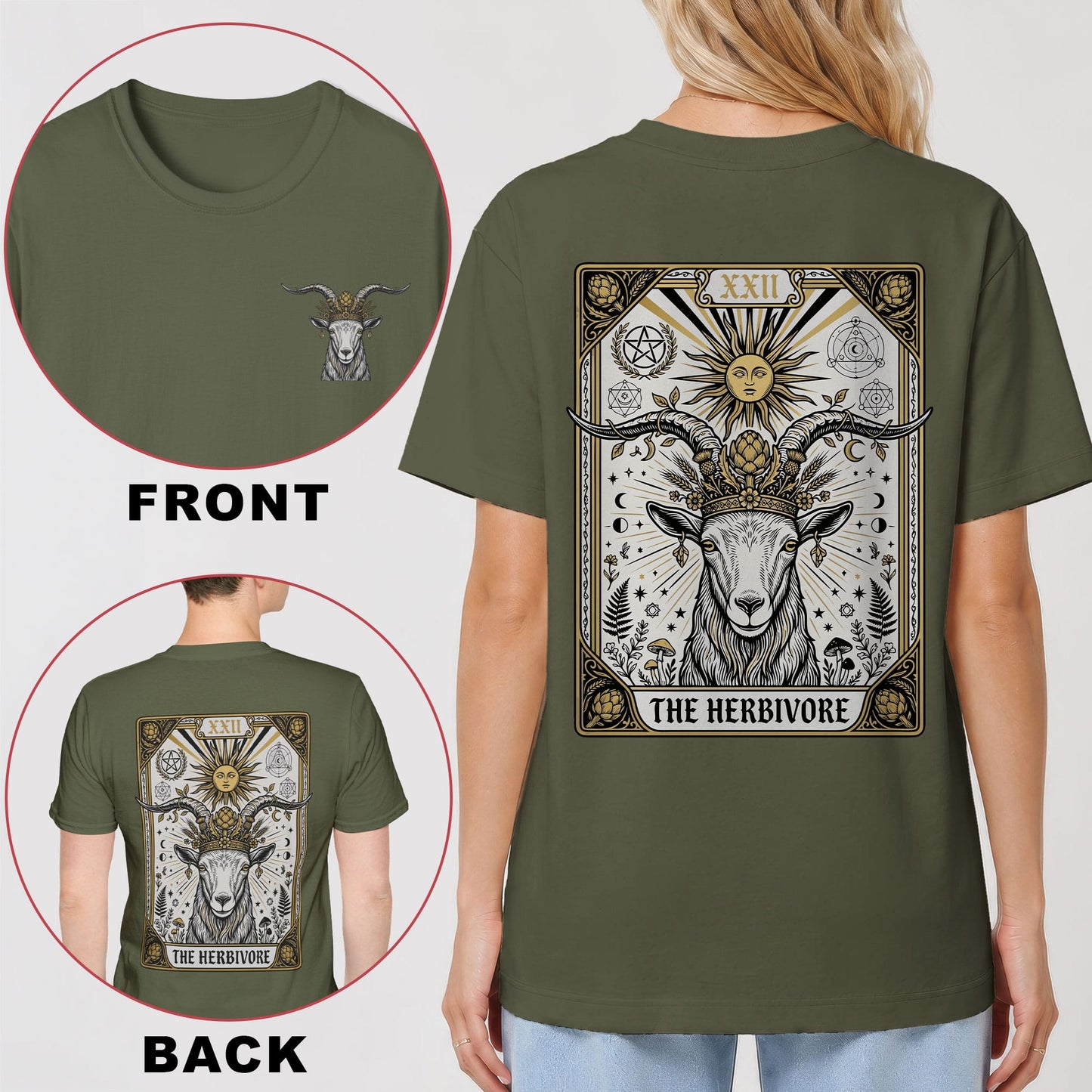 The Herbivore Tarot Back Print Vegan T-Shirt