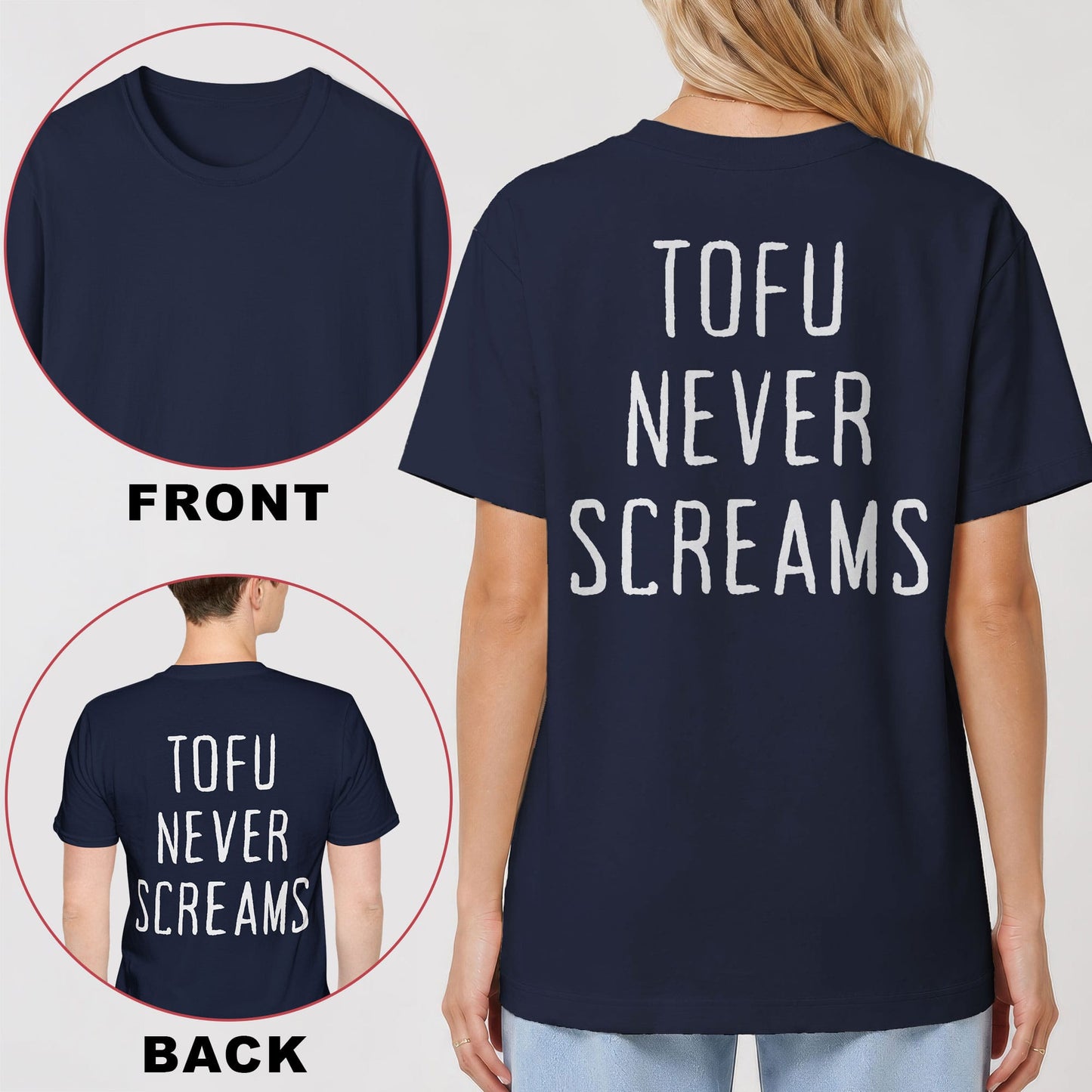 Tofu Never Screams Back Print T-Shirt