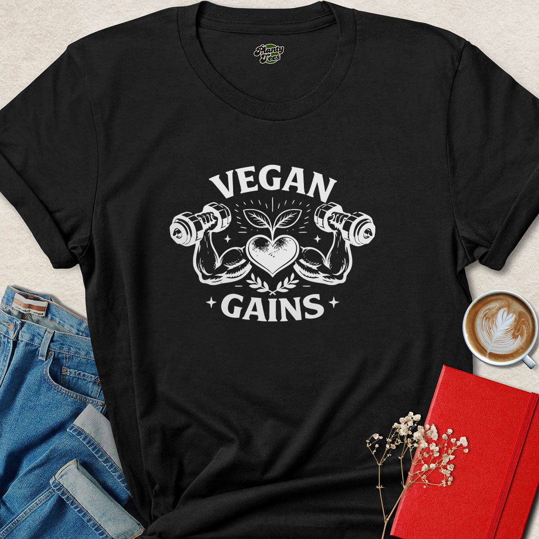 Vegan Gains Plant Based Gym T Shirt