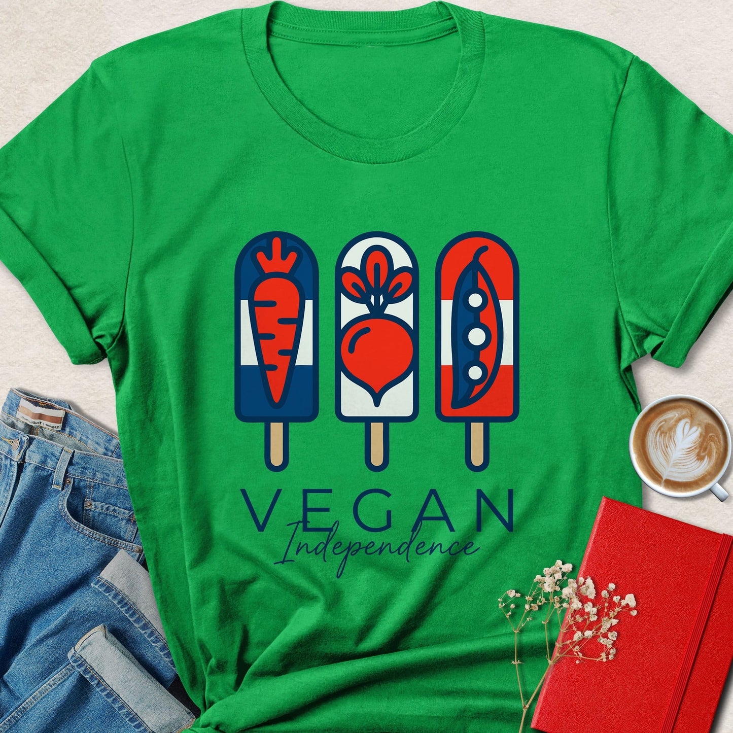 Vegan Independence Shirt Plant Based Food Graphic Freedom Tee