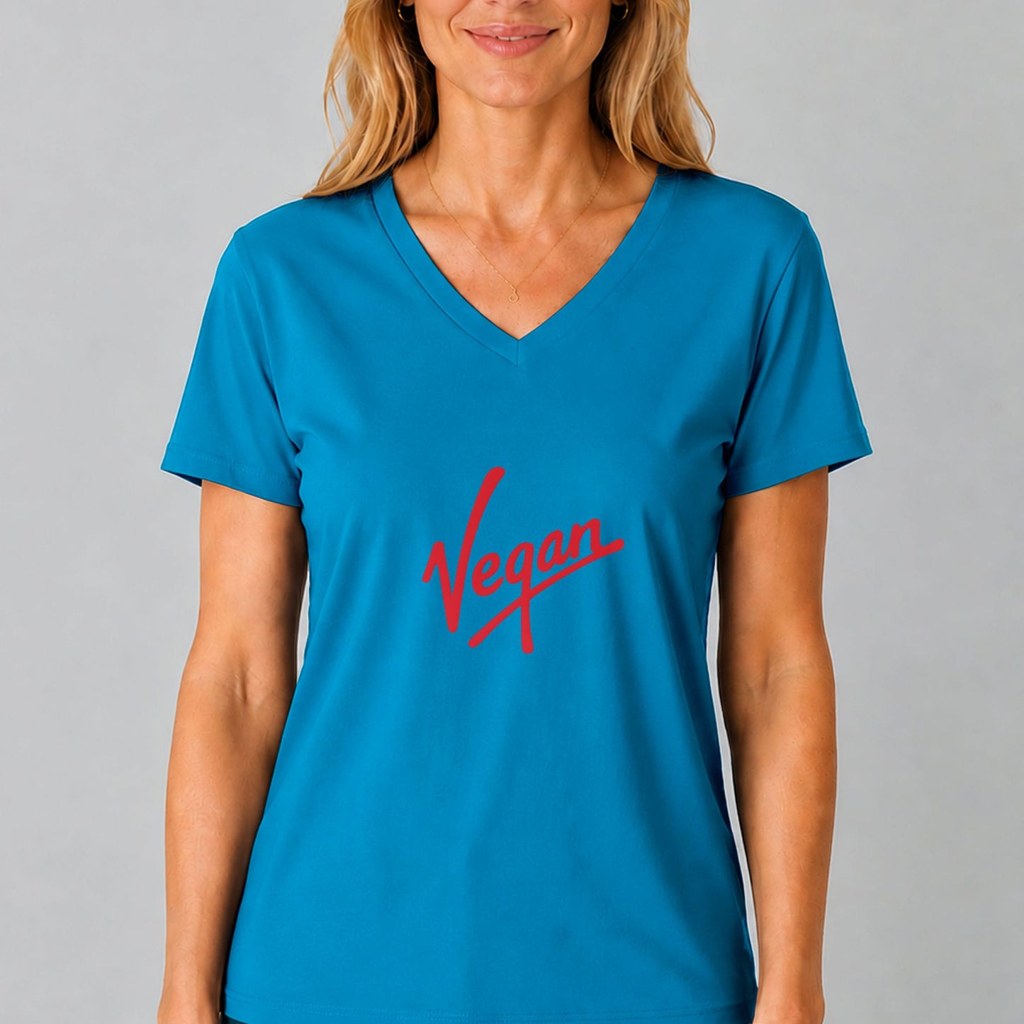 Vegan Logo V-Neck T-Shirt