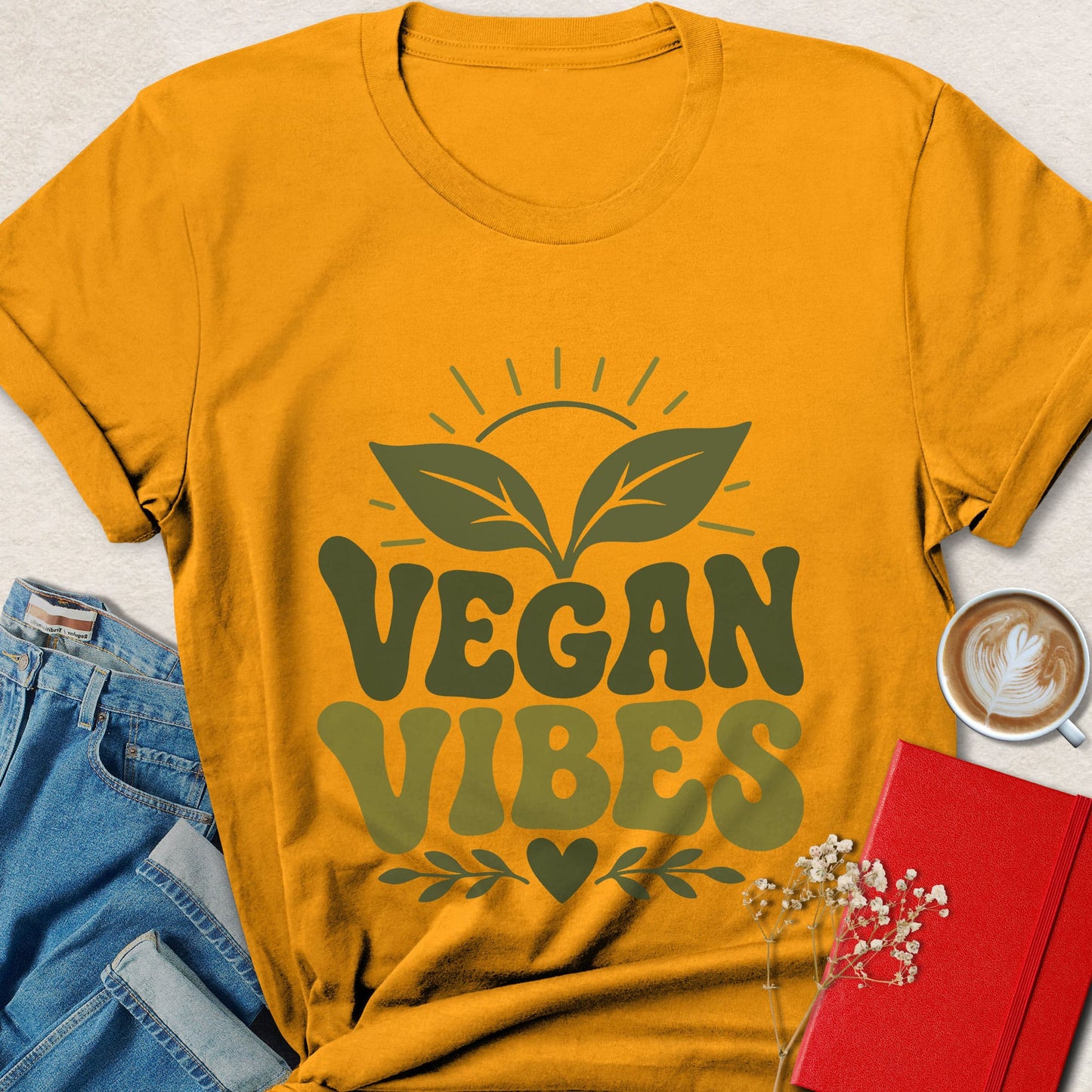 Vegan Vibes Shirt Plant Based Lifestyle Animal Rights Tee