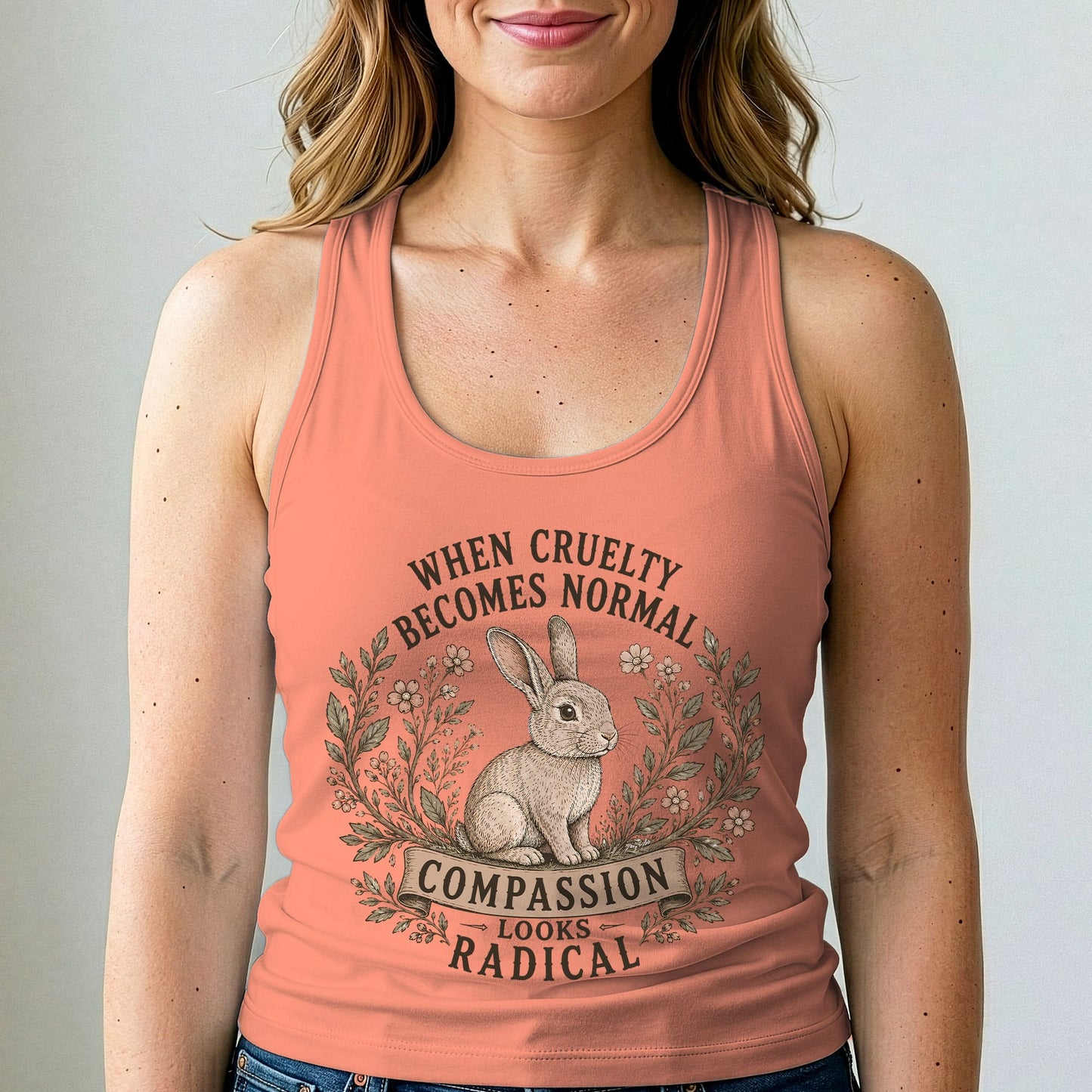 Compassion Looks Radical Vegan Tank Top