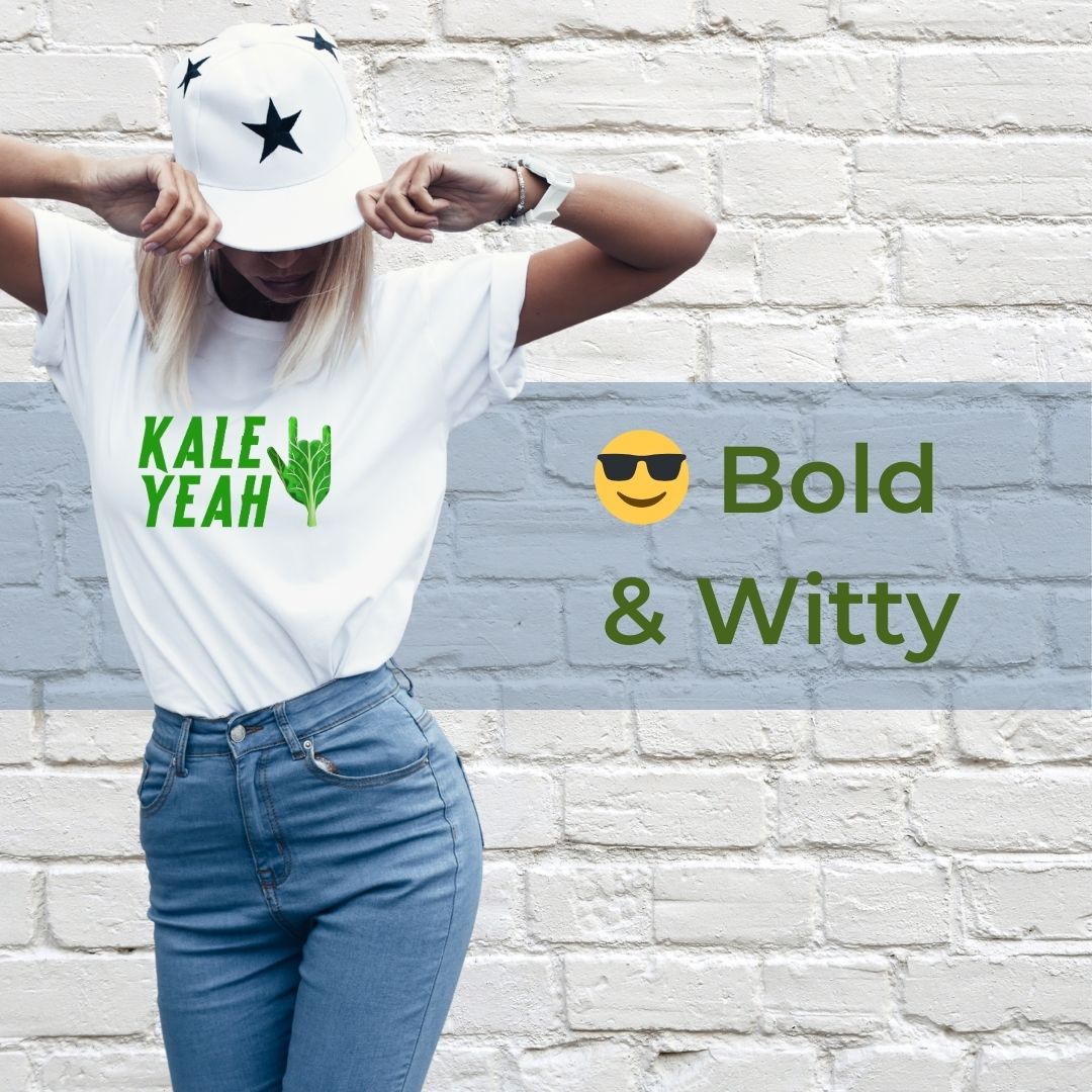 Model wearing graphic organic cotton tee featuring animal rights design