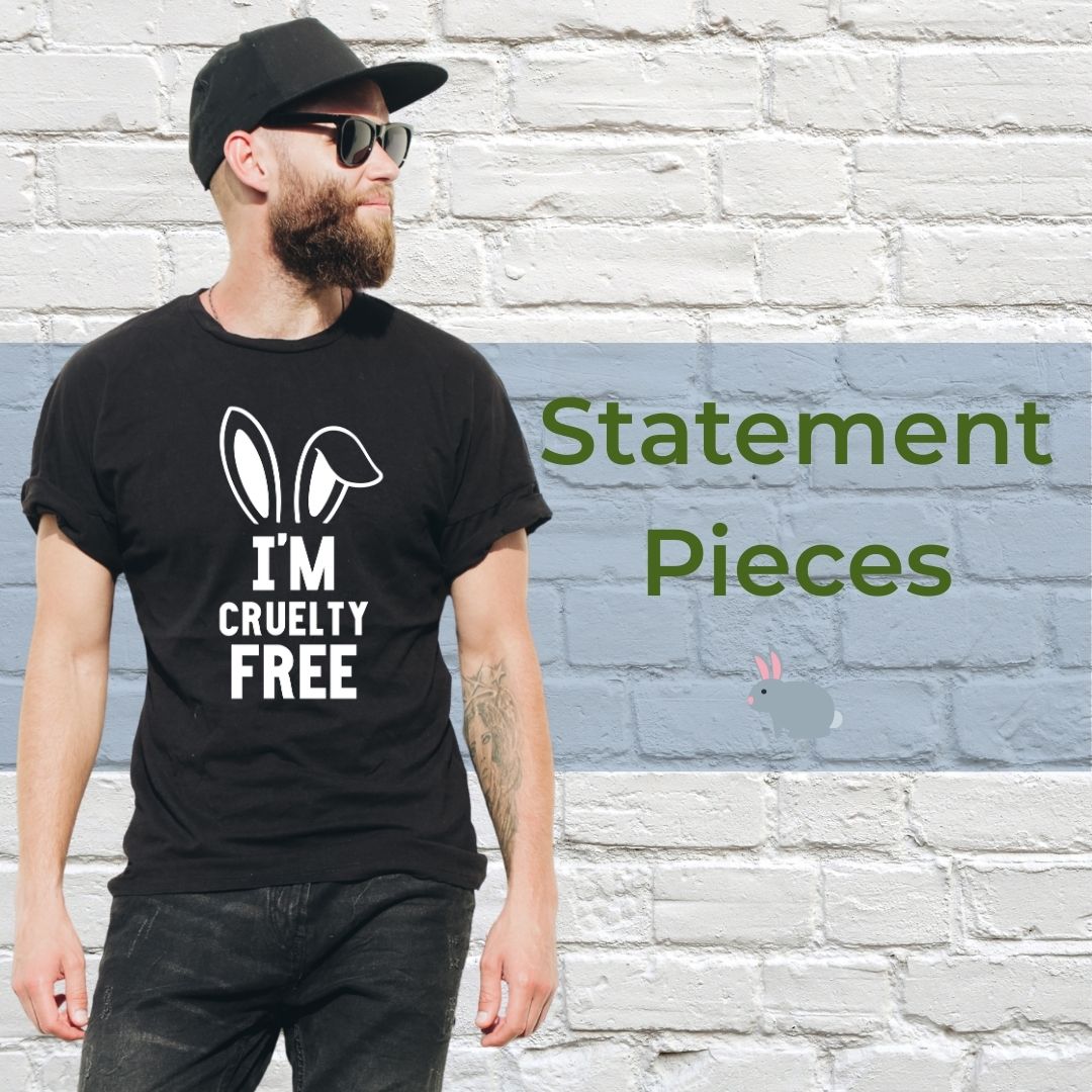 Cruelty free vegan t shirt with bold plant‑based slogan