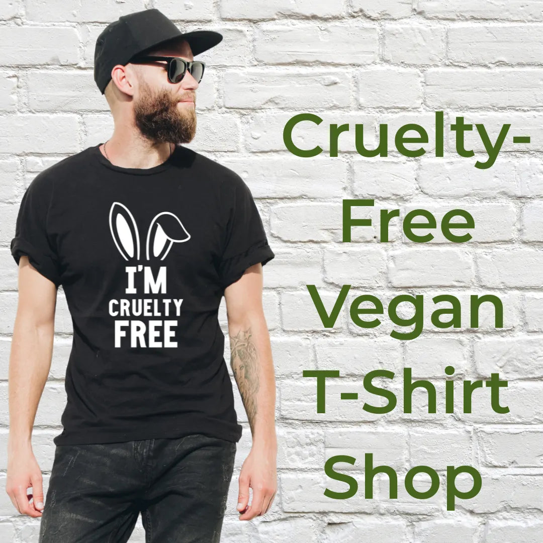 Cruelty free vegan t shirt with bold plant‑based slogan