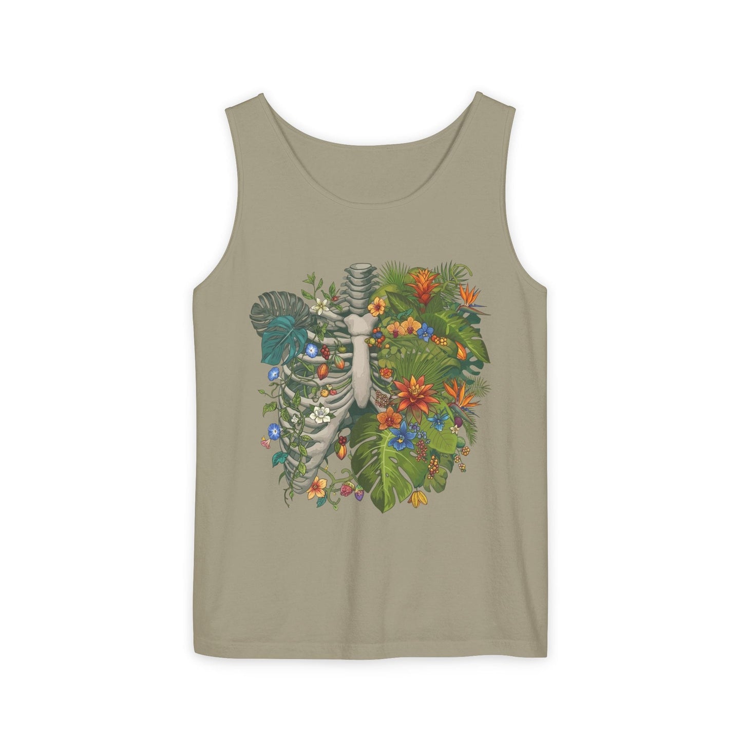 Nature Within Botanical Ribcage Vegan Unisex Tank Top