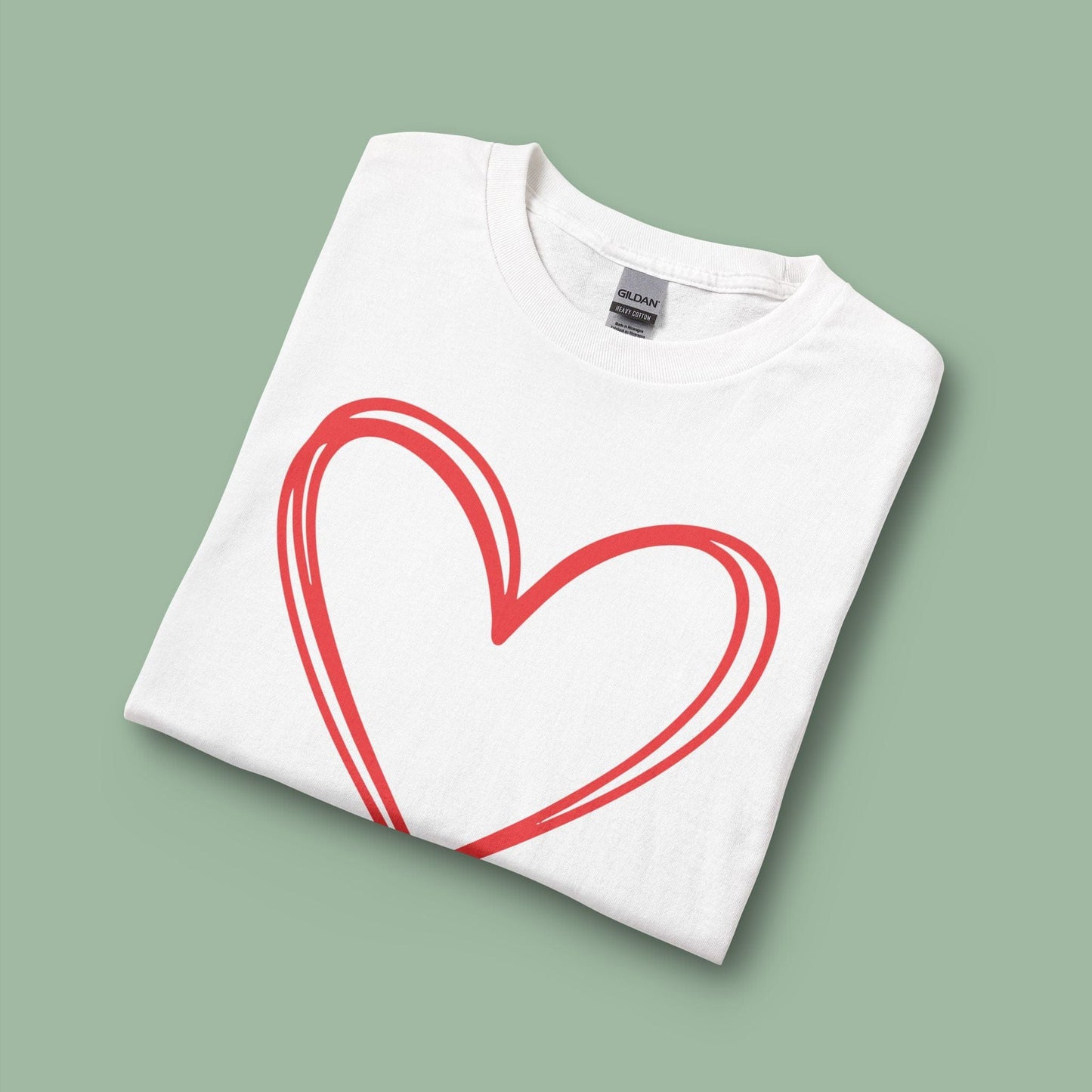 Long Sleeve Valentine Heart Tee – Cozy Vegan Shirt for Chilly Love Days | Shop Now