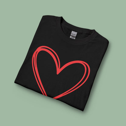 Long Sleeve Valentine Heart Tee – Cozy Vegan Shirt for Chilly Love Days | Shop Now