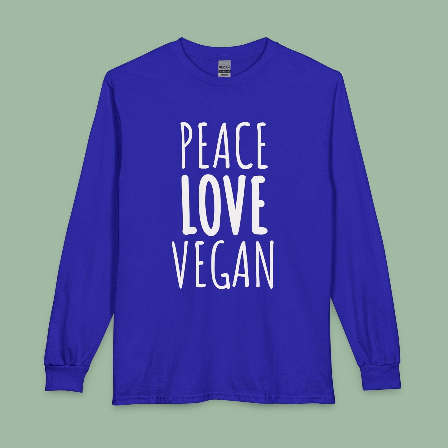Peace Love Vegan Long Sleeve T-Shirt
