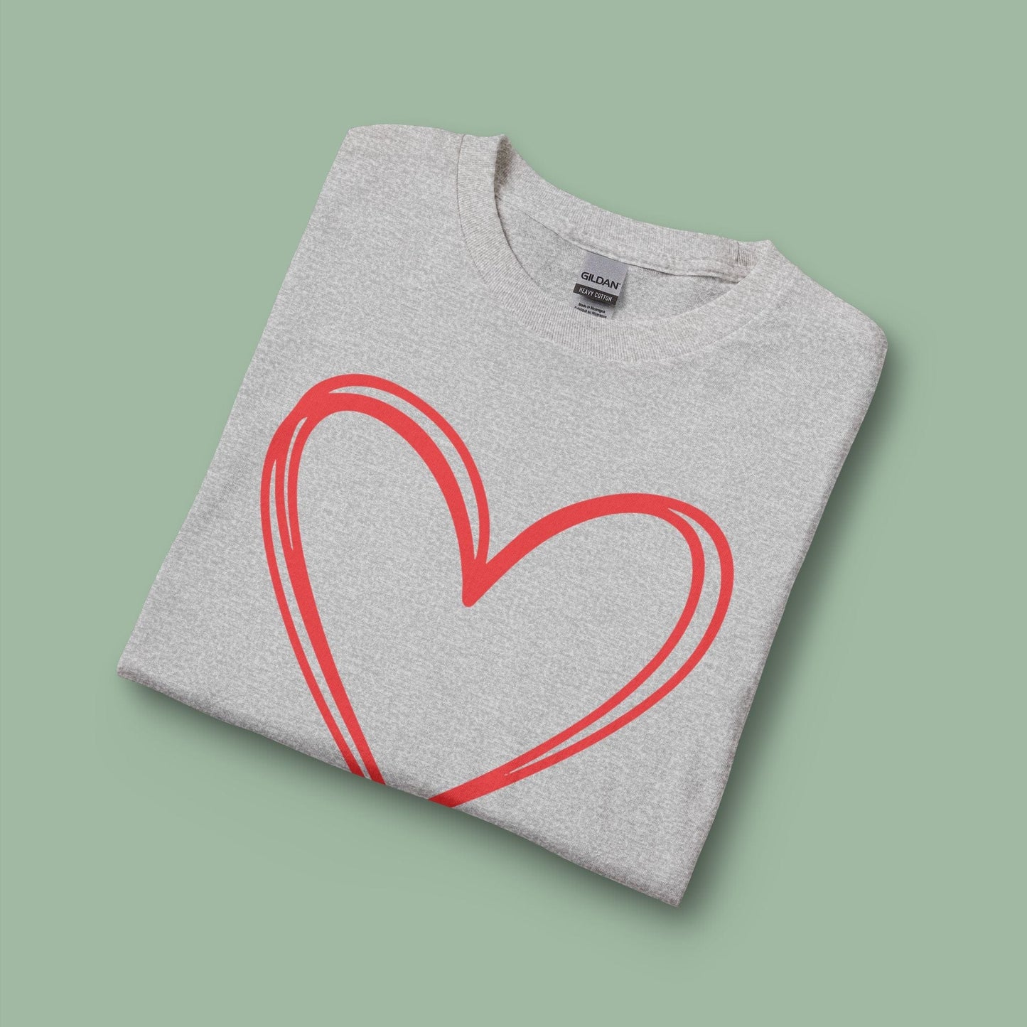 Long Sleeve Valentine Heart Tee – Cozy Vegan Shirt for Chilly Love Days | Shop Now