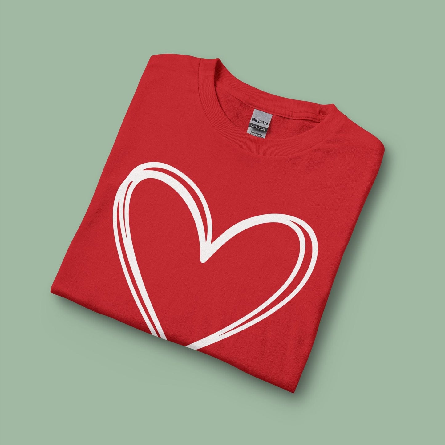 Long Sleeve Valentine Heart Tee – Cozy Vegan Shirt for Chilly Love Days | Shop Now