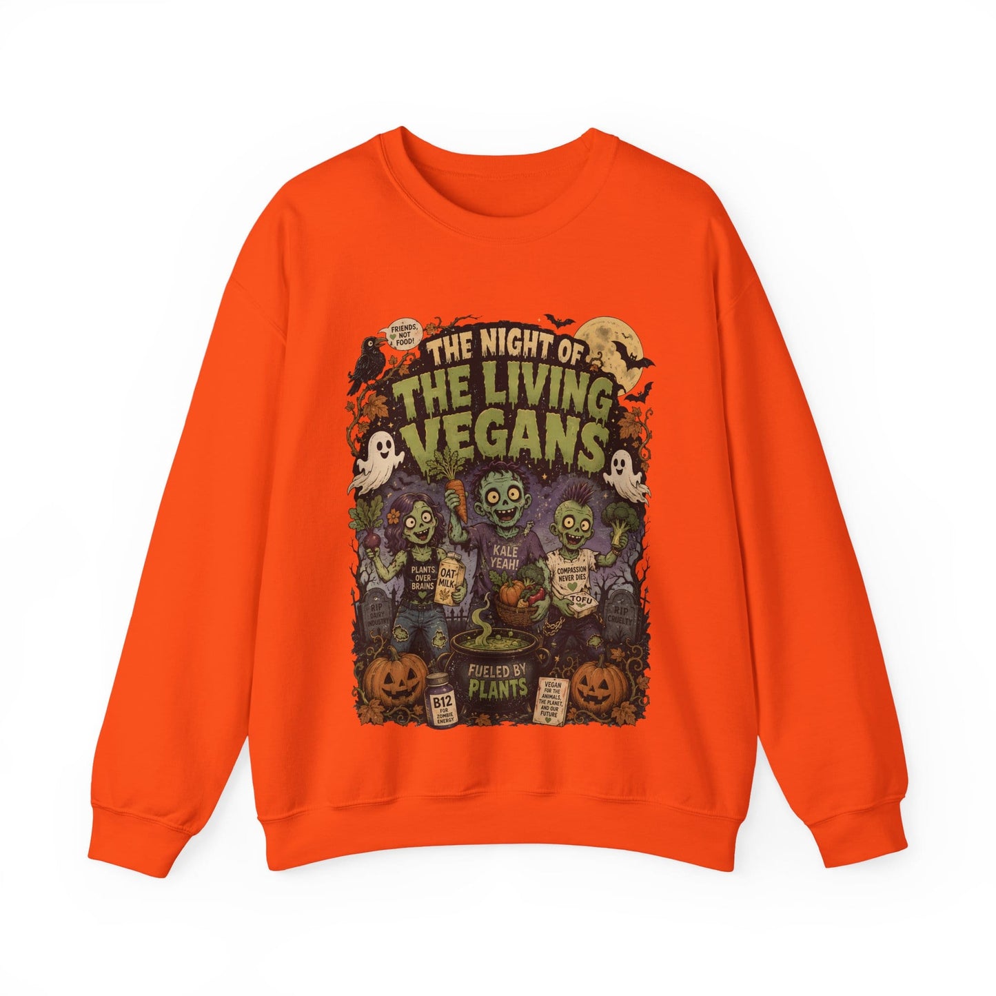 The Night of the Living Vegans - Halloween - Crewneck Sweatshirt
