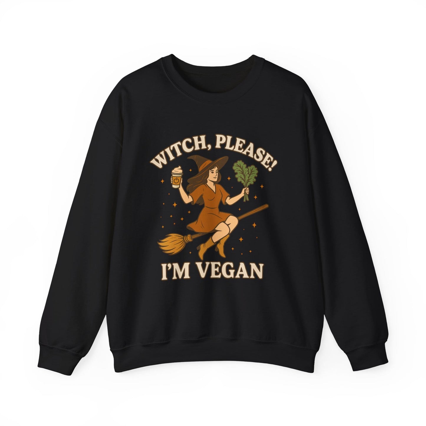 Witch, Please! I’m Vegan  - Halloween Crewneck Sweatshirt