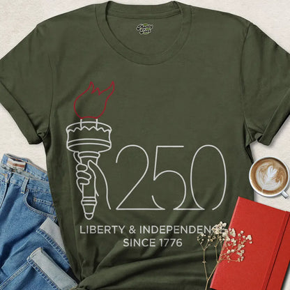 Minimalist USA 250th Anniversary Tee – Celebrate Liberty & Independence Since 1776 | Shop Now