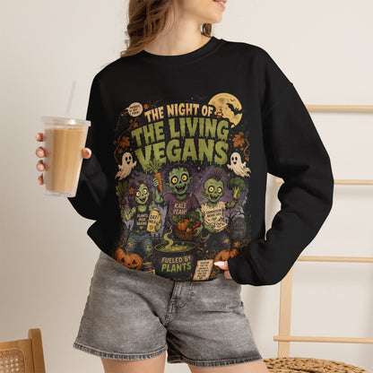 The Night of the Living Vegans - Halloween - Crewneck Sweatshirt