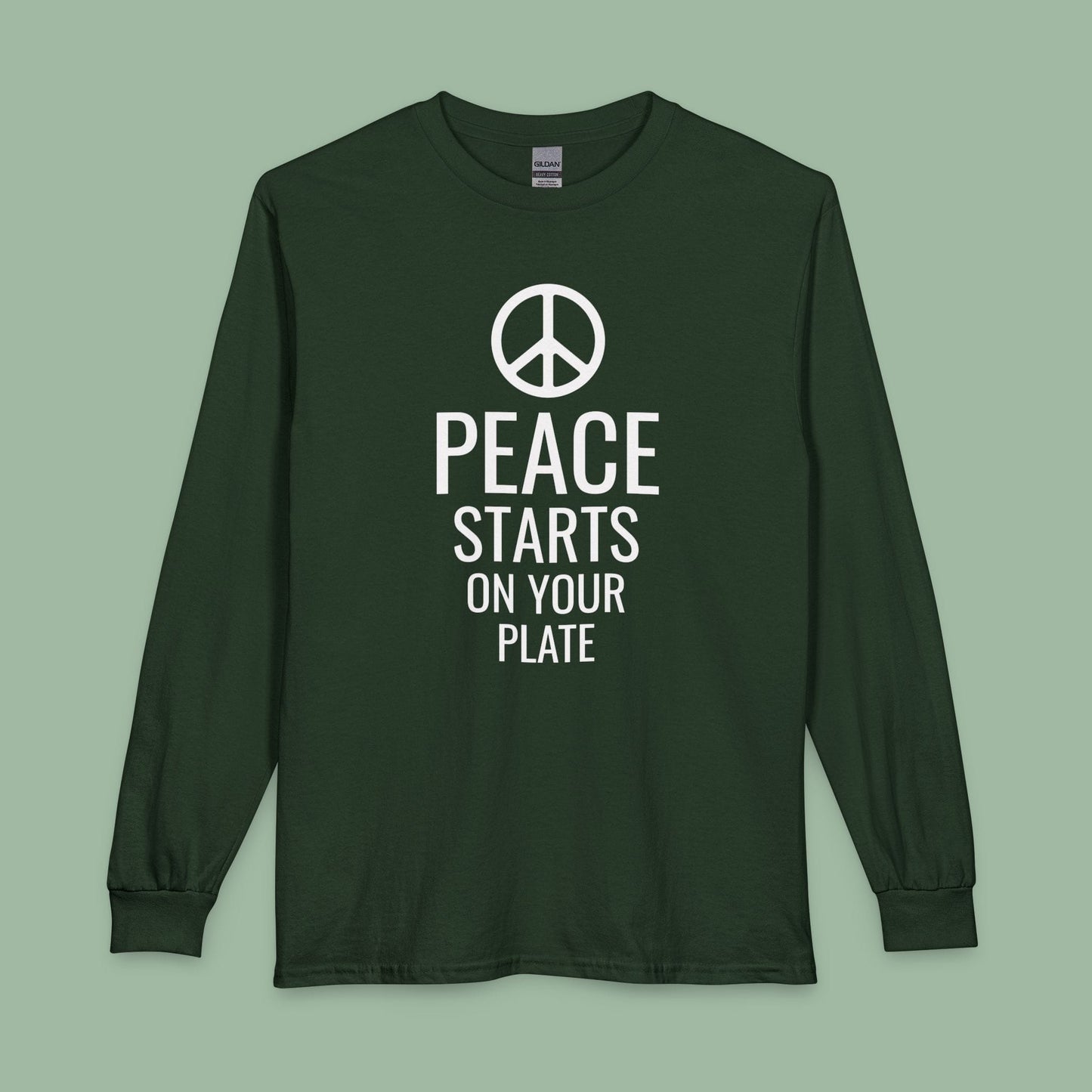 Peace Starts On Your Plate Vegan Long Sleeve Shirt