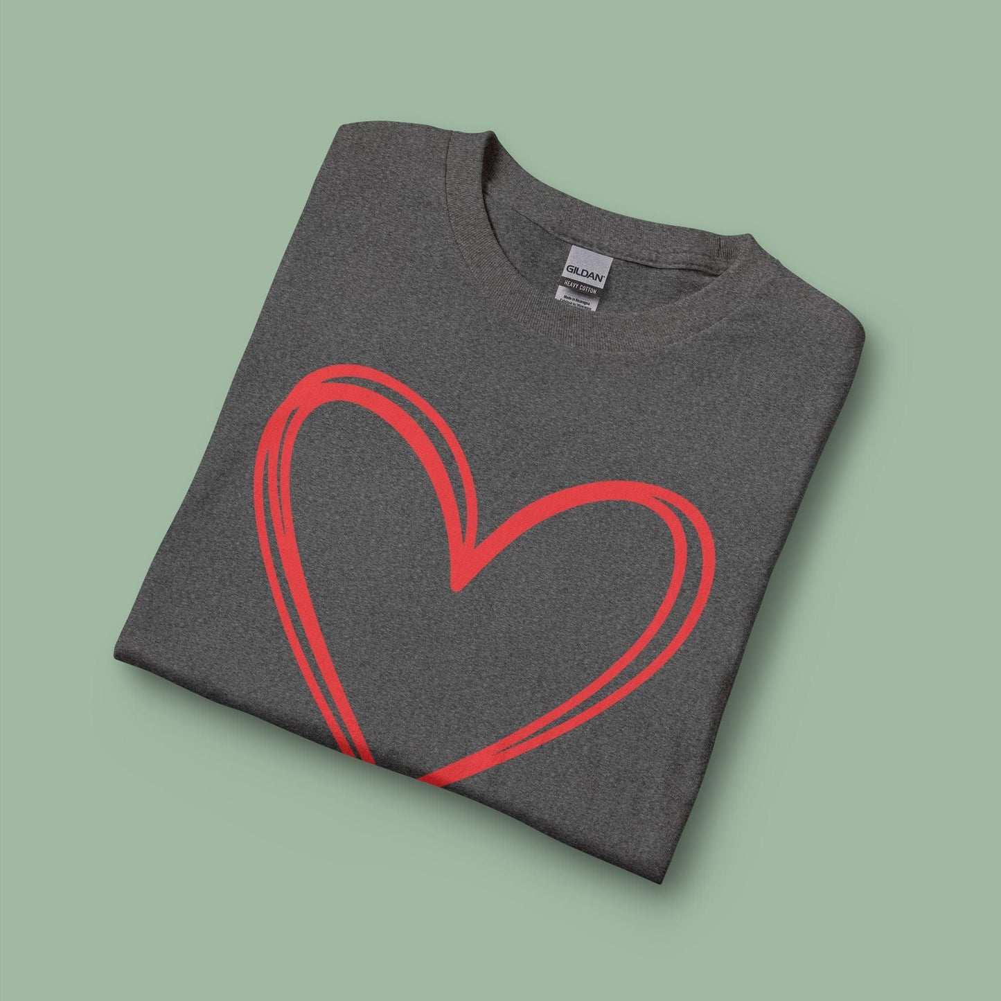 Long Sleeve Valentine Heart Tee – Cozy Vegan Shirt for Chilly Love Days | Shop Now