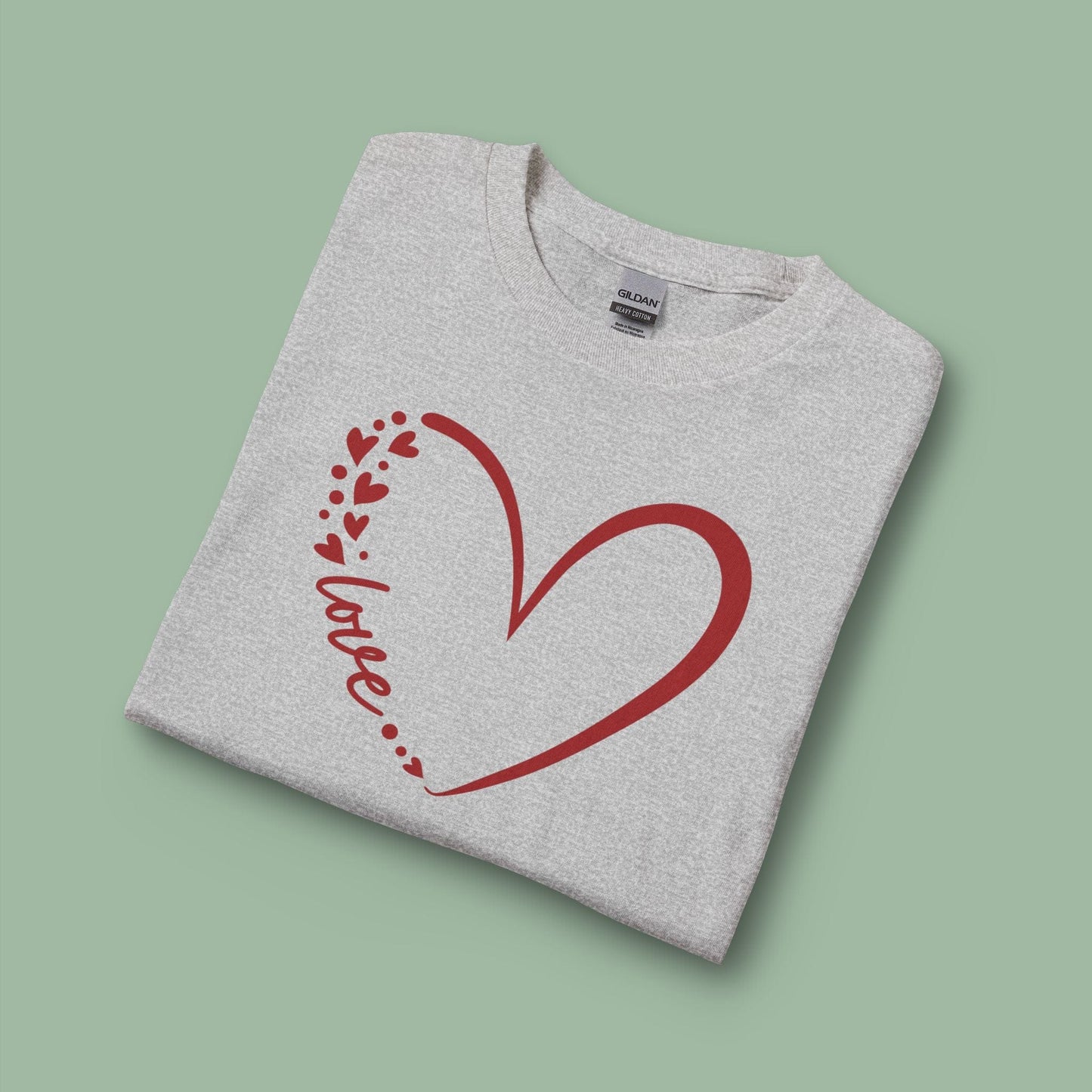 Minimalist Heart Love Tee – Vegan Valentine’s Long Sleeve Shirt | Ethical & Sweet Style