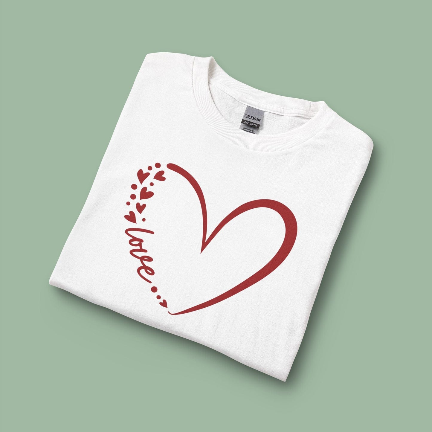Minimalist Heart Love Tee – Vegan Valentine’s Long Sleeve Shirt | Ethical & Sweet Style